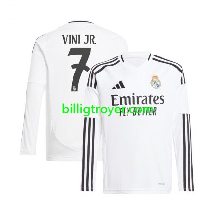 Billige Fotballdrakter Real Madrid Vinicius Junior 7 Hjemmedraktsett 2024/25 Langermet